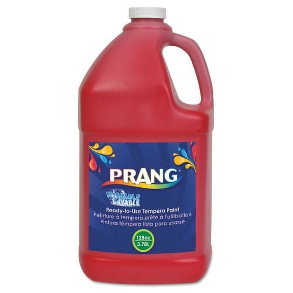 Prang Washable Paint, Red, 1 gal Bottle, Each