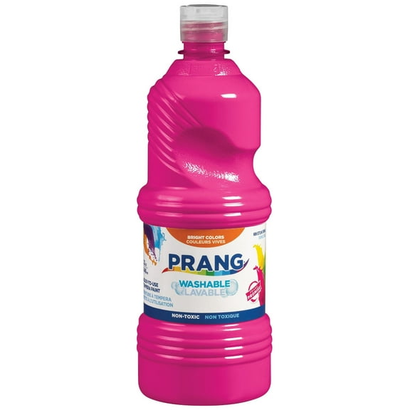 Prang X10910 Washable 32 Oz. Tempera Paint, Magenta, Paint is Safe For Even the Youngest Artist, Ergonomic Plastic Bottles, Formula Easily Washes of Skin and Most Clothing