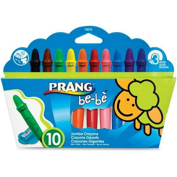 Prang be-be Jumbo Crayons - Assorted - 10 / Set | Bundle of 10 Sets