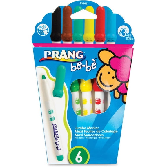 Prang be-be Jumbo Markers - Assorted - 6 / Set | Bundle of 2 Sets