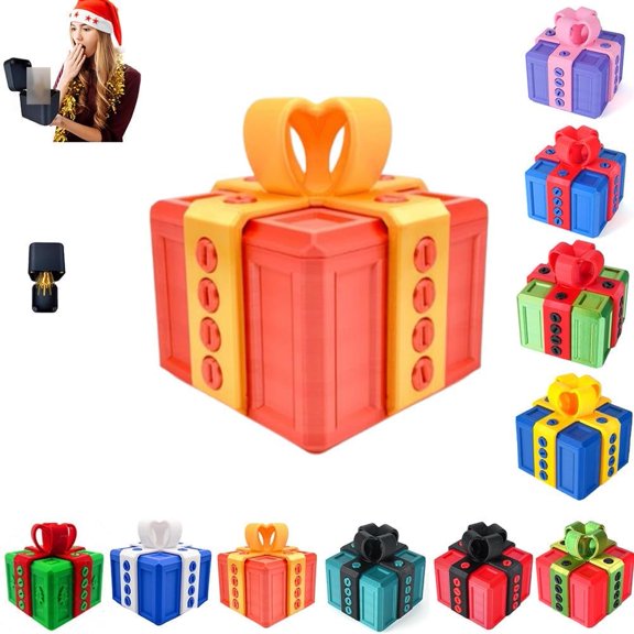 The Prank Box – Hilarious Screw Challenge, Surprise Prank Puzzle Gift Box, Endless Puzzle Gift Boxes with Screws and Hidden Lock, Annoying Funny 3D Printed Screw Gifts Boxes Ideal for Holiday,Orange
