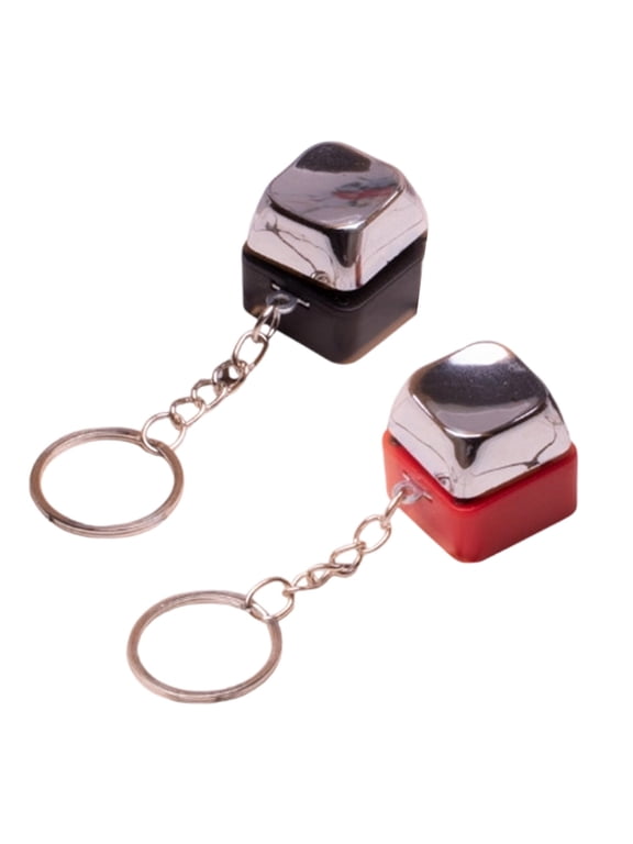 Prank Button Keychain , Watermelon Red 2.5cm, Static Shock Joke Toy for Funny Gift and Party