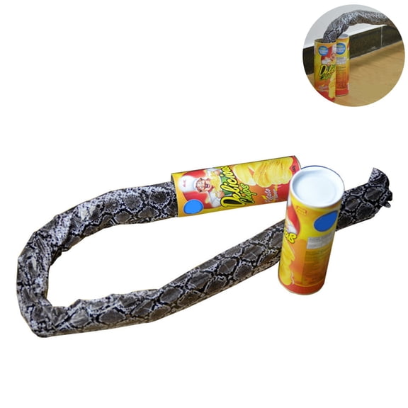 Prank Jump Snake Potato Chip Can Toy, Funny Spring Pop Out Fake Snake Trick Joke Prop, Hilarious Surprise Gag Gift for April Fools Halloween Birthday Party Prank