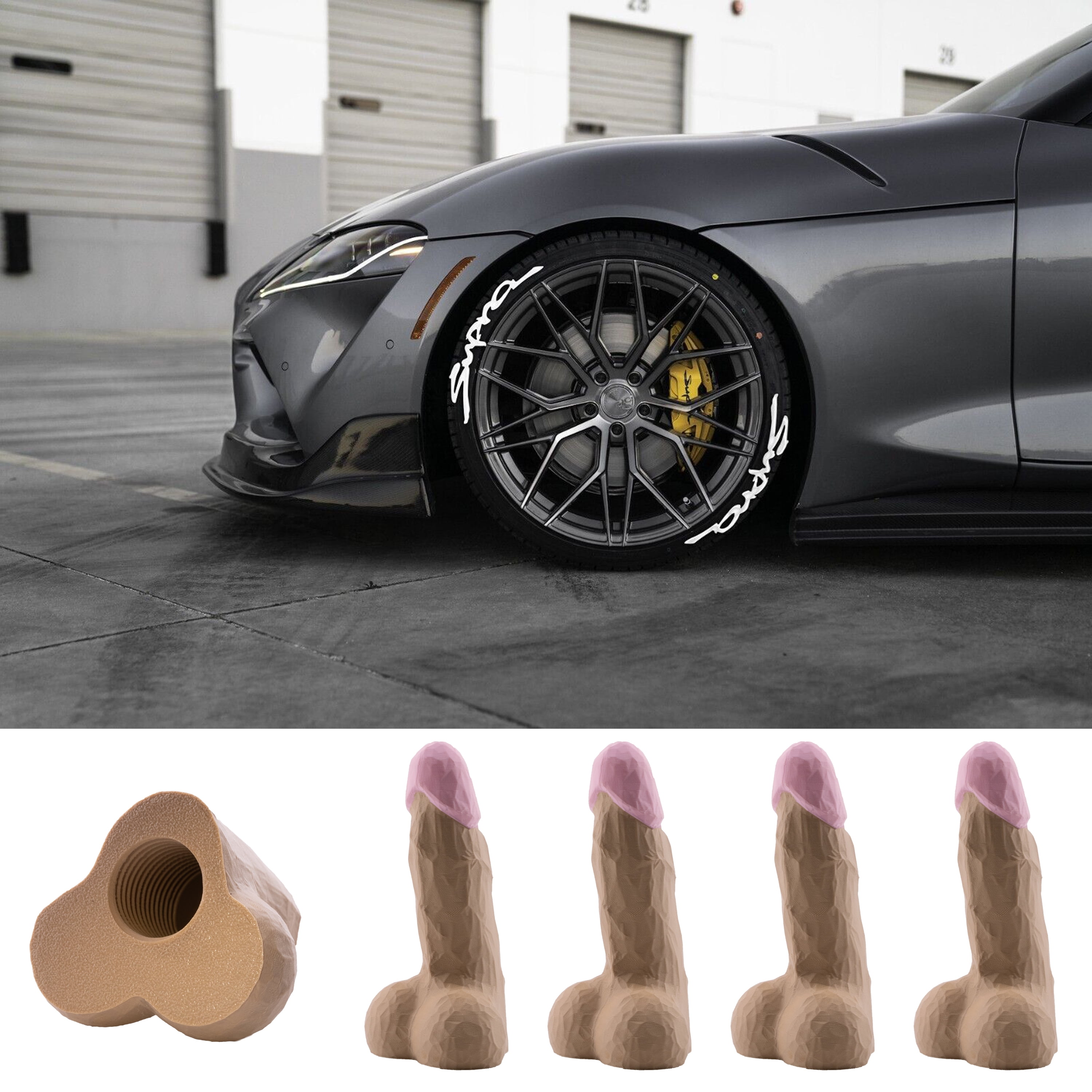 Prank Pencil Valve Stem Caps Funny Bad Parking Universal Car Luminous