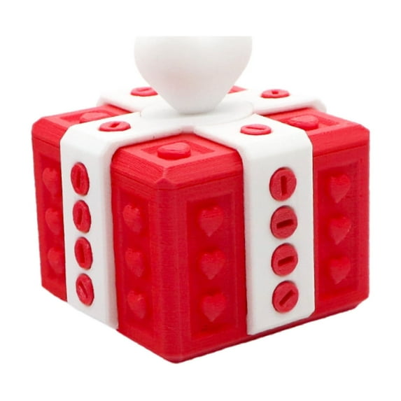 Prank Props with Screws Annoying Gift Box with Screws Valentine's Day Surprise Gift Box for Lovers Heart Shaped Cube Box for Rings, Necklace, Cards Novelty Gift Boxes 3.54 Inches