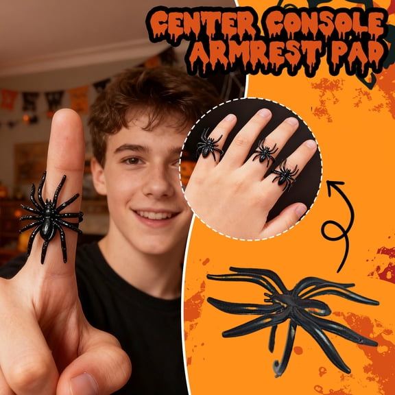Prank Toys Halloween Spider Rings Plastic Set , Cupcake Decorations for Party Celebration, Funny Birthday Gifts Holiday Party Favors