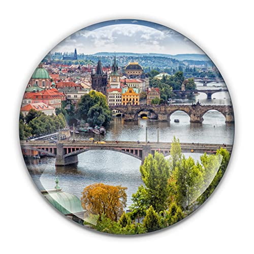 Praque Czech Republic Paperweight in Gift Box, 3 Inch Crystal Dome, Perfect for House Warming Gift