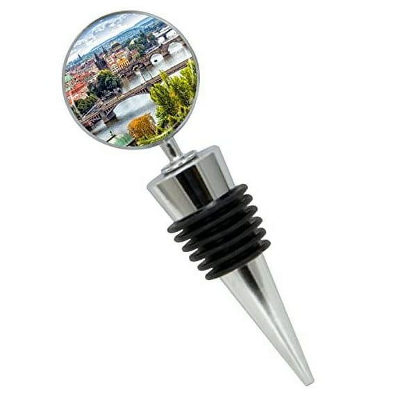 Praque Czech Republic Wine Bottle Stopper In Gift Box, Perfect For House Warming Gift