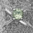 thumbnail image 1 of Prasiolite (Green Amethyst) 925 Sterling Silver Ring s.7.5 Jewelry DGR1115_C_7.5 R-1244, 1 of 7