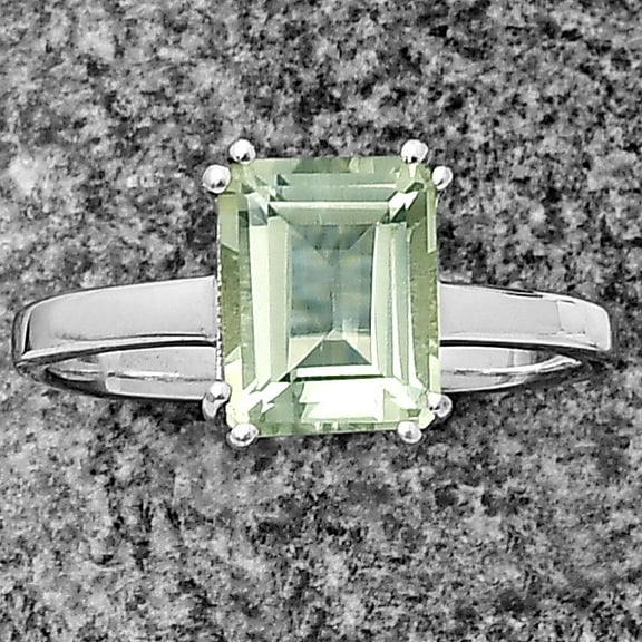 Prasiolite (Green Amethyst) 925 Sterling Silver Ring s.8.5 Jewelry DGR1110_B_8.5 R-1020
