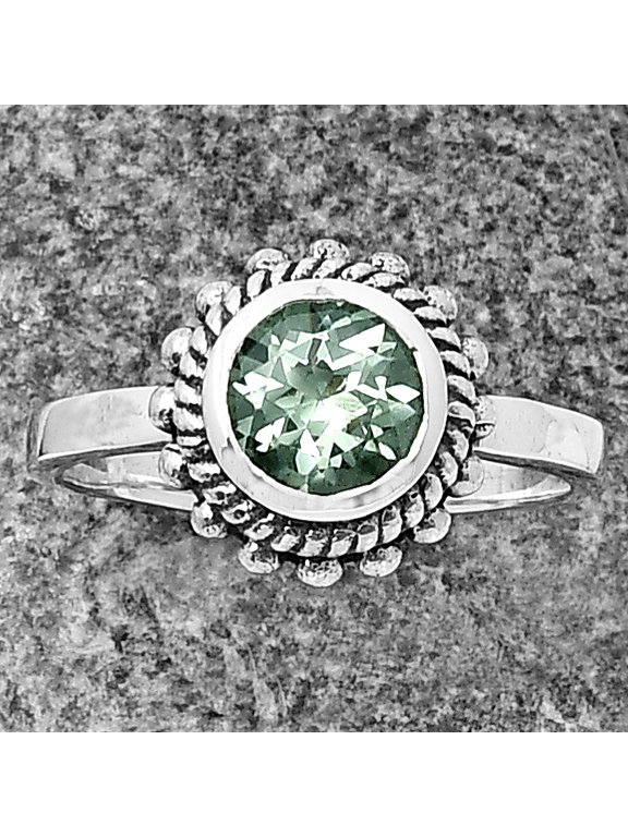 Prasiolite (Green Amethyst) 925 Sterling Silver Ring size 7-9 Jewelry R-1245 DGR1111_F_7.5 R-1245