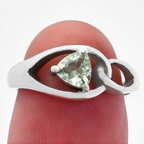 Prasiolite (Green Amethyst) - Brazil 925 Sterling Silver Ring s.6 Jewelry DGR1136_A_6 R-1177