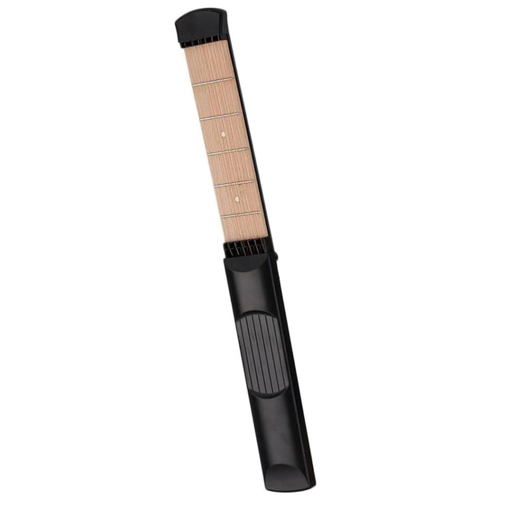 Pratical Musical Instrument Portable Pocket Acoustic Guitar Practice 6 Fret For Beginners