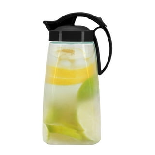 CHGBMOK Large Plastic Water Pitcher With Lid Square Water Carafe