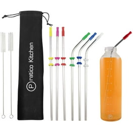 BaHoki Essentials Reusable Eco Friendly Colored Drinking Straws - Great for  Drinking Smoothies and Shakes - with Deep Cleaning Brush, Long Acrylic