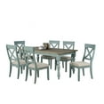 thumbnail image 1 of Roundhill Furniture Prato 7-Piece Dining Table Set with Cross Back Chairs, 1 of 9