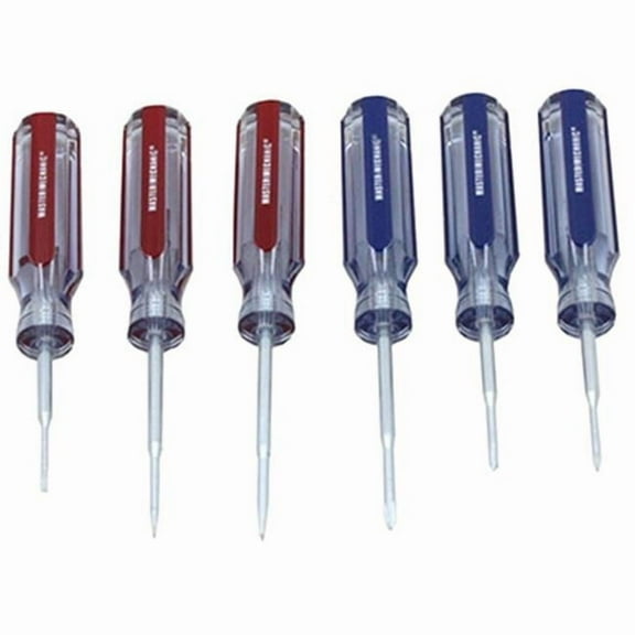 Pratt-Read 103537 Precision Slotted & Phillips Screwdrivers Set, 6 Piece