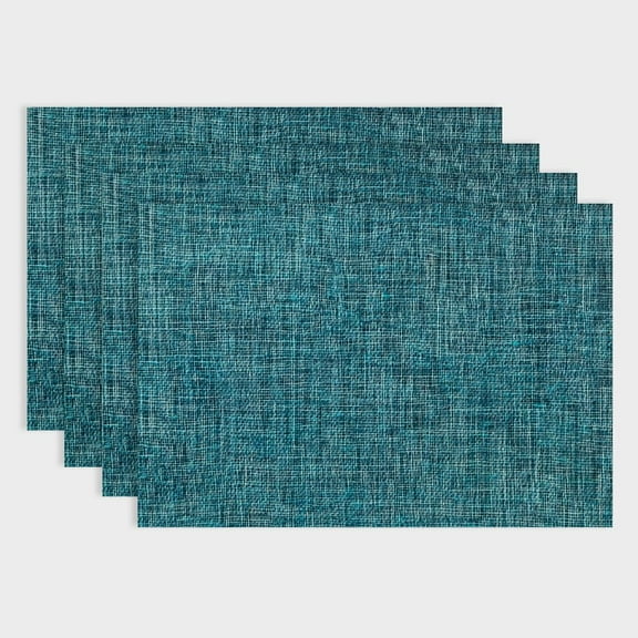 Pratyus 4PCS Texture Table Decor Linen Party Placemat Set for Birthday Parties, Christmas, Restaurants, Buffets & Home Decoration 18x12in