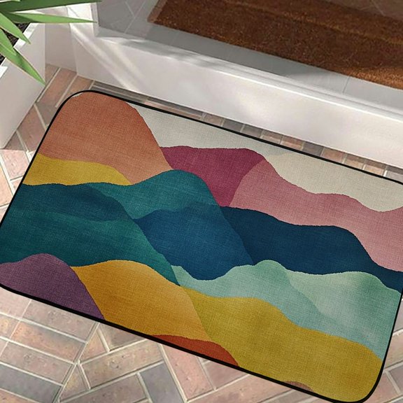 Pratyus Abstract Painting Mat Doormats for Home Entrance Yard Floor Patio Felt - Anti-Slip & Durable, UV Resistant, All-Season Use, Easy to Clean 19.68*39.37 in