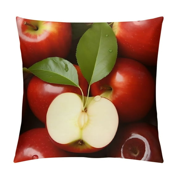 Pratyus Apples Leaf Modern Farmhouse Rustic Decorative Couch Pillow Cases with Zipper Home Decor High-Quality Throw Pillow Cover 1PC 24x24in