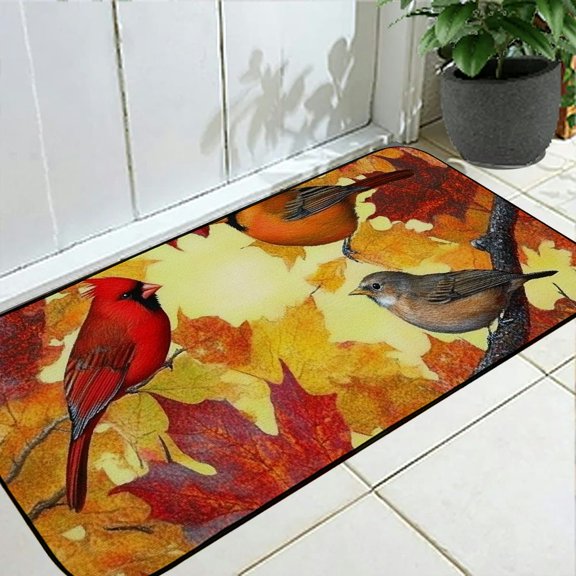 Pratyus Autumn Leaves Mat Doormats for Home Entrance Square Floor Mat Indoor Outdoor Felt 19.68*47.24 in