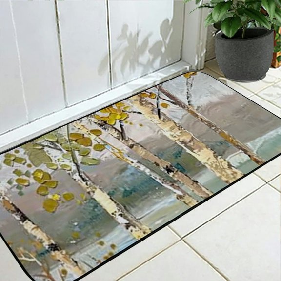 Pratyus Autumn Leaves Outdoor Doormat for Entryway Indoor Square Floor Mat Indoor Outdoor Felt for Home Outside Entry 19.68*47.24 in