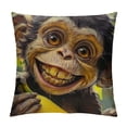 thumbnail image 1 of Pratyus Banana Smile Modern Rustic Decorative Couch Pillow Cases with Zipper Home Decor for Home Decor All Year Round Pillowcase 1PC 12x12in, 1 of 5