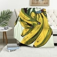 thumbnail image 1 of Pratyus Bananas Print Flannel Throw Blanket Lightweight for All Seasons 40x50in, 1 of 6