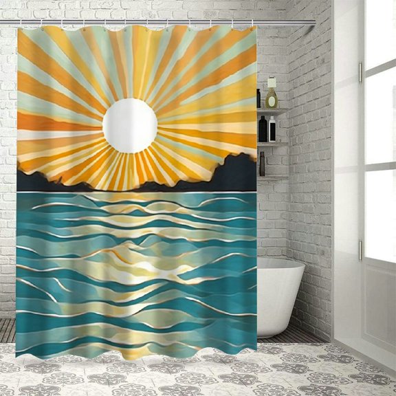 Pratyus Bird Shower Curtain Waterproof Bath Decor Washable with Hooks Polyester Fiber Home Bathtub Decoration 36"x72