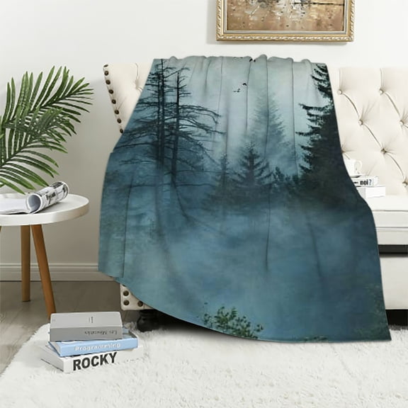 Pratyus Birds, Fog Throw Blankets Cozy Soft Fuzzy Plush Home Decor Lightweight Blanket for All Seasons 40x50in