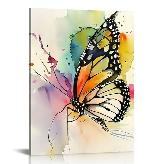 Pratyus Butterfly Canvas Wall Art Home Decoration Print for Living Room Bedroom Office 12x16in