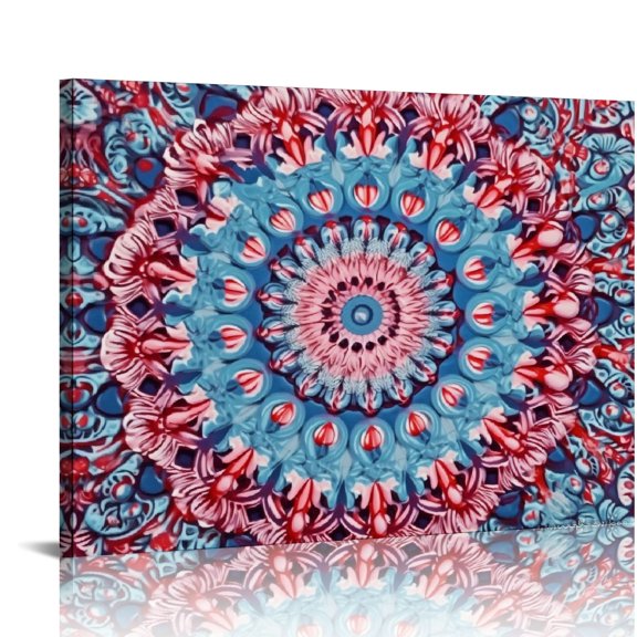 Pratyus Circular Design Canvas Prints Wall Art - Ideal Choice for Home Decor - Ready To Hang - Various Scenes - Great Gift Ideas 16x12in