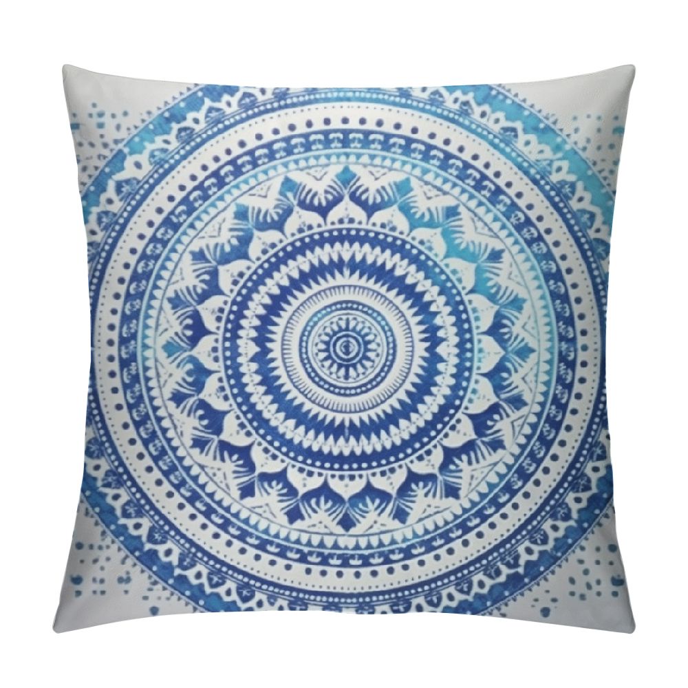 Pratyus Circular Design Throw Pillow Covers Short Plush Cushion for