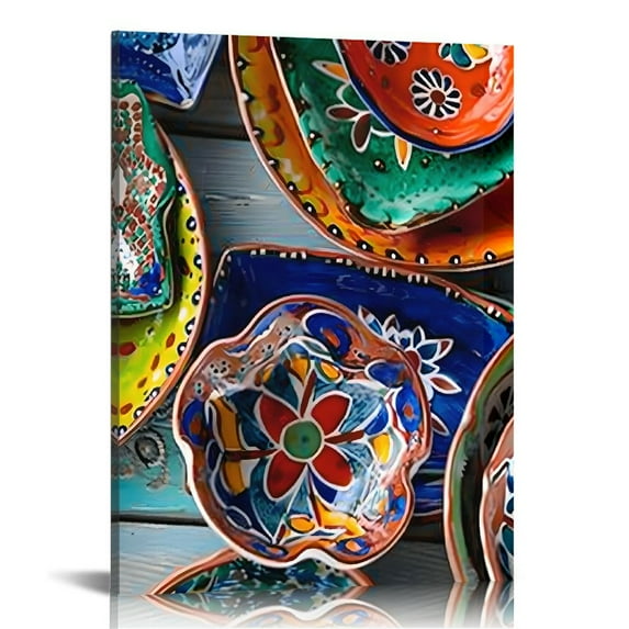 Pratyus Colorful Design Canvas Print on Canvas Ready to Hang Home Decoration - Perfect Gift for Home and Office Wall Decor 16x20in