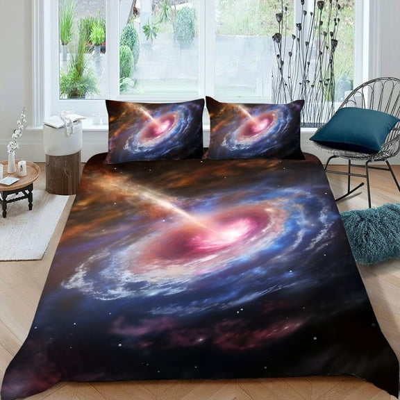 Pratyus Cosmic Horror 3-Piece Bedding Set - Peach Skin Fabric, Zipper Closure, Bedroom/Guest Room Decor 87x68in