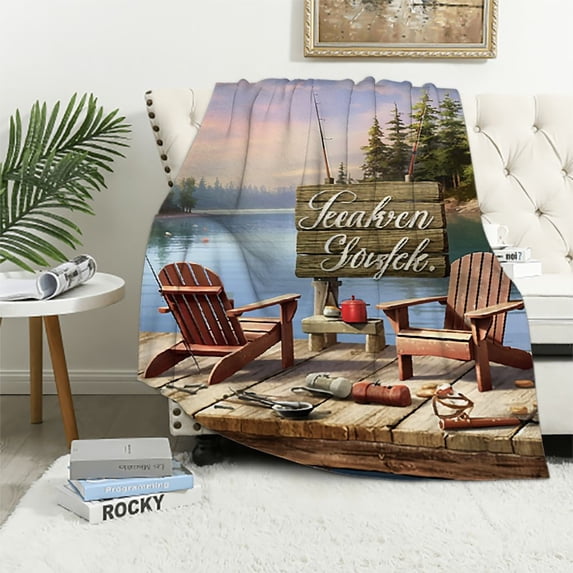 Pratyus Digital Painting Print Blanket for All Seasons - Lightweight Flannel Blanket for Bed, Gift, Wall Decor 60x80in