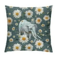 thumbnail image 1 of Pratyus Elephant Square Pillow Cover Case Short Plush Sofa Bed Cushion Outdoor Decoration 1PC 22x22in, 1 of 5