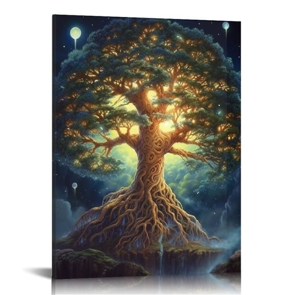 Pratyus Fantasy Art Canvas Wall Art Home Decor for Living Room Bedroom Office 16x20in