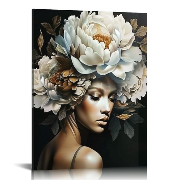 Pratyus Flower Crown Canvas Art Modern Prints for Home Decoration Living Room Bedroom Office - Perfect Gift Ideas 16x20in
