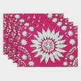 thumbnail image 1 of Pratyus Flower Star Lace Linen Dining Table Placemats Set of 4 for Birthday Parties and Home Decoration 18x12in, 1 of 8