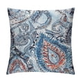 thumbnail image 1 of Pratyus Flowers Leaves Paisley Print Pillow Cover for Couch Square Year-Round Use Throw Pillow Cover 1PC 24x24in, 1 of 5