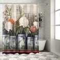 thumbnail image 1 of Pratyus Flowers Printed Shower Curtain Set with Hooks, Chic Modern Bathroom Decor, 100% Polyester Fiber, Various Sizes 60x72, 1 of 7