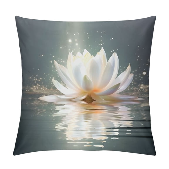 Pratyus Flowers Reflection Radiant Light Modern Farmhouse Rustic Decorative Couch Pillow Cases with Zipper Home Decor for Car Couch Bedroom Throw Pillow Cover 1PC 18x18in
