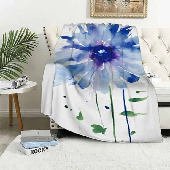 Pratyus Flowers Throw Blanket Soft Cozy Plush All Seasons Comfort Lightweight Blanket Gifts for Women Children 40x50in