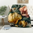 thumbnail image 1 of Pratyus Flowers Throw Blanket for Couch Sofa Bed Office Travel Camping School Flannel Blanket All Seasons Gifts 50x60in, 1 of 6