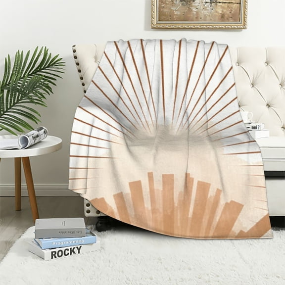 Pratyus Geometric Abstract Art Cozy Throw Blanket Lightweight for All Seasons - Bedroom Living Rooms Sofa Couch Bed Decor 60x80in