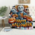 thumbnail image 1 of Pratyus Halloween Characters Print Throw Blanket for Bed Sofa Living Room Decor All Seasons Soft Plush Blankets Long-Lasting 60x80in, 1 of 6