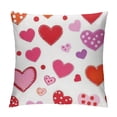 thumbnail image 1 of Pratyus Hearts Dots Pink Home Furnishing Throw Pillow Cover Printed on Both Sides for Car Couch Bedroom 22x22in, 1 of 5