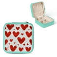 thumbnail image 1 of Pratyus Hearts Love Mini Jewelry Box Organizer for Necklace, Ring, Earring - Ideal for Christmas, Anniversaries, Gift Giving Green, 1 of 5