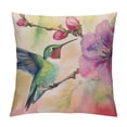 thumbnail image 1 of Pratyus Hummingbird Flowers Branch Square Pillow Cover Case Short Plush for Home Decor 1PC 22x22in, 1 of 5